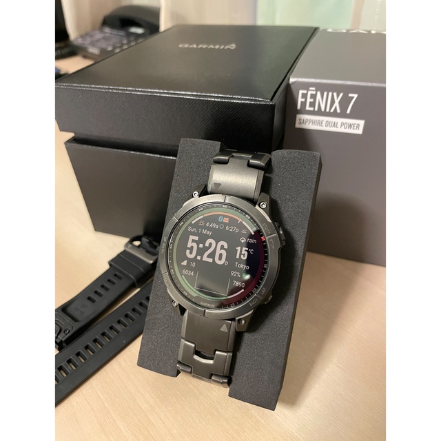 GARMIN   <最終価格>Garmin fenix7 チタン純正バンド延長保証