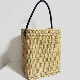 イデー(IDEE)の#12 ★専用★牛革ワンハンドル　モロッコ製　カゴバッグ　新品　期間限定販売(かごバッグ/ストローバッグ)