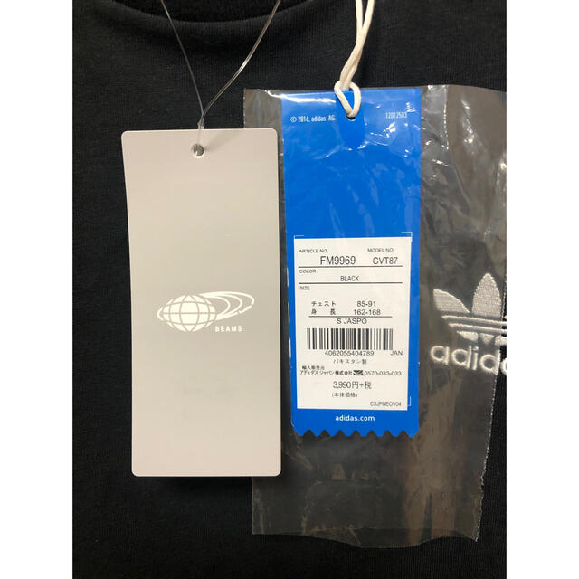 BEAMS(ビームス)のadidas アディダス Tシャツ　ブラック　Sサイズ レディースのトップス(Tシャツ(半袖/袖なし))の商品写真