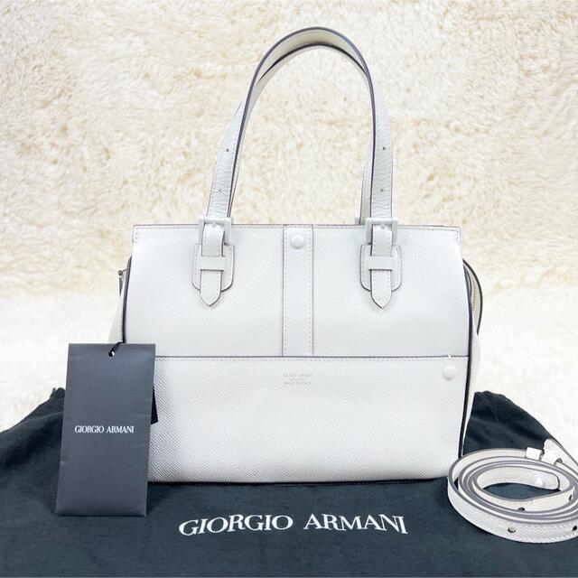 一番の Giorgio 白 レザー 2way ショルダーバッグ 希少/新品未使用