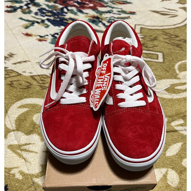 新品)VANSの赤いスニーカー - スニーカー