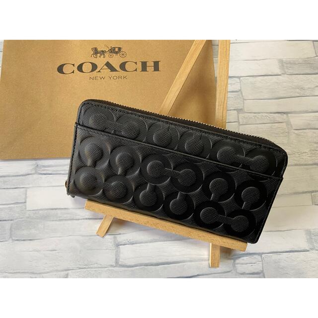 COACH(コーチ)の【COACH】コーチ長財布オプアートブラック(F60735) コーチ メンズのファッション小物(長財布)の商品写真