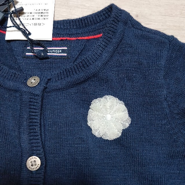 TOMMY HILFIGER(トミーヒルフィガー)のTOMMY HILFIGER NAVY カーディガン kids キッズ/ベビー/マタニティのキッズ服女の子用(90cm~)(カーディガン)の商品写真