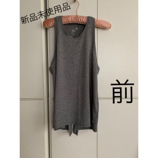 ギャップ(GAP)のGAP Fit Breathe オープンバック タンクトップ　グレー　Sサイズ(タンクトップ)