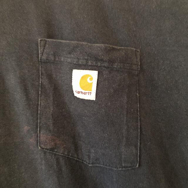 carhartt(カーハート)のメキシコ製　 カーハート 半袖 Tシャツ　ネイビー　胸ポケット　TALLサイズ メンズのトップス(Tシャツ/カットソー(半袖/袖なし))の商品写真