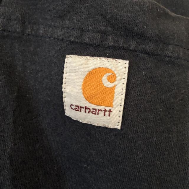 carhartt(カーハート)のメキシコ製　 カーハート 半袖 Tシャツ　ネイビー　胸ポケット　TALLサイズ メンズのトップス(Tシャツ/カットソー(半袖/袖なし))の商品写真