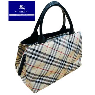 バーバリーブルーレーベル(BURBERRY BLUE LABEL)の★美品★バーバリー ブルーレーベル ハンドバッグ ナイロン ノバチェック柄(ハンドバッグ)