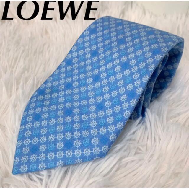 LOEWE(ロエベ)のLOEWE ネクタイ アナグラムxヘルム 総柄 silk100% メンズのファッション小物(ネクタイ)の商品写真