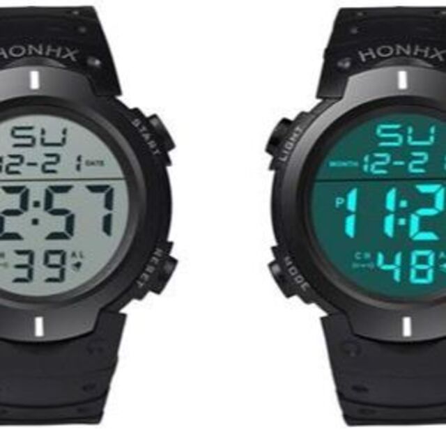 ダイバーズタイプ HONHX アウトドア白　新品未使用　3気圧防水腕時計 メンズの時計(腕時計(デジタル))の商品写真