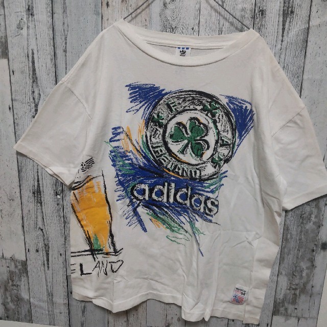 adidas - 【Made in USA】adidas 94年サッカーワールドカップ Tシャツ ... 【激レア90's】 adidas 万国旗タグ Tシャツ 新品未使用 ゆるダボ