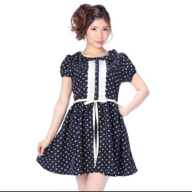 ブリヤンテス・レッド LIZ LISA☆新品♪Tralala*リボン&胸元レース付