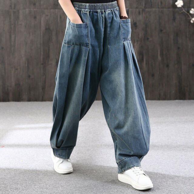 数量限定】 ジーンズ ワイドパンツ ゆるダボ メンズ レディース デニム ...