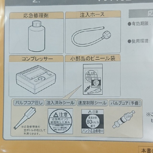 ホンダ(ホンダ)のタイヤパンク応急修理剤ホンダフィット 自動車/バイクの自動車(メンテナンス用品)の商品写真