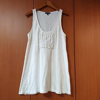 ギャップ(GAP)のGAP 胸元フリルノースリーブカットソー ギャップ(カットソー(半袖/袖なし))