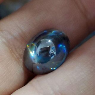 幻特大濃厚ブルーチタニア(合成ルチル)5.488ct ソーティング付き