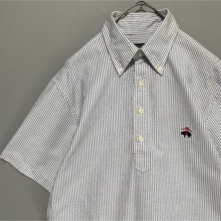 ブルックスブラザース(Brooks Brothers)の【USA製】ブルックスブラザーズ ヒッコリー プルオーバーシャツ 刺繍ロゴ(シャツ)