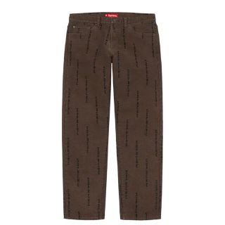 シュプリーム(Supreme)のsupreme Logo Stripe Jacquard Jean(デニム/ジーンズ)