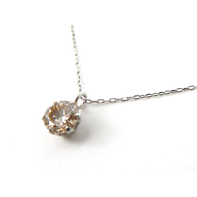 Pt900 プラチナ 天然ダイヤモンド0.305ct ネックレス 中宝 レディースのアクセサリー(ネックレス)の商品写真