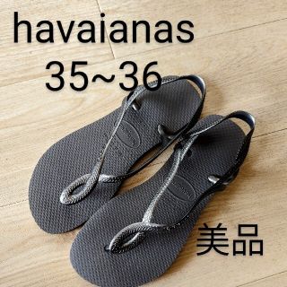 ハワイアナス(havaianas)のビーチサンダル　レディース　ハワイアナス　35~36　おしゃれ(ビーチサンダル)