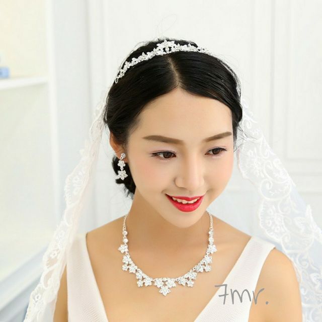 N♡大粒イヤリング ピアス・ネックレス☆2点セットウェディング