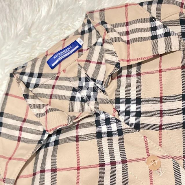 BURBERRY(バーバリー)のバーバリーブルーレーベル ノバチェックワンピース　フォースロゴ刺繍 ベルトあり レディースのワンピース(ロングワンピース/マキシワンピース)の商品写真