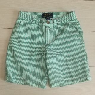 ポロラルフローレン(POLO RALPH LAUREN)の【ゆゆゆ様専用】ラルフローレン/ストライプハーフパンツ/グリーン4歳/110(パンツ/スパッツ)