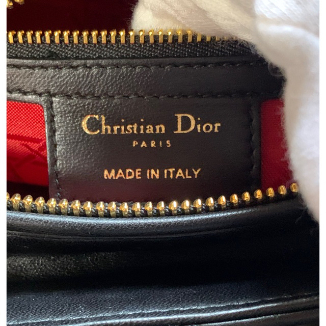 Christian Dior(クリスチャンディオール)の2017年購入 レディディオール Lady Dior ラムスキン 正規品 美品 レディースのバッグ(ショルダーバッグ)の商品写真