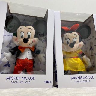 ディズニー(Disney)のWDW 50周年　ぬいぐるみ　ボックス入り ミッキー　ミニー　セット(キャラクターグッズ)