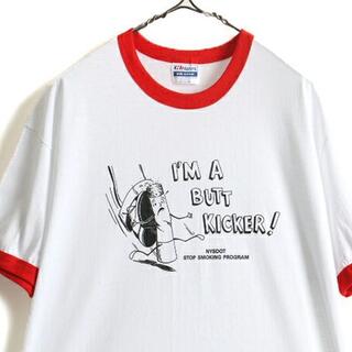 80s USA製 デッドストック プレイボーイ トリム リンガー Tシャツ