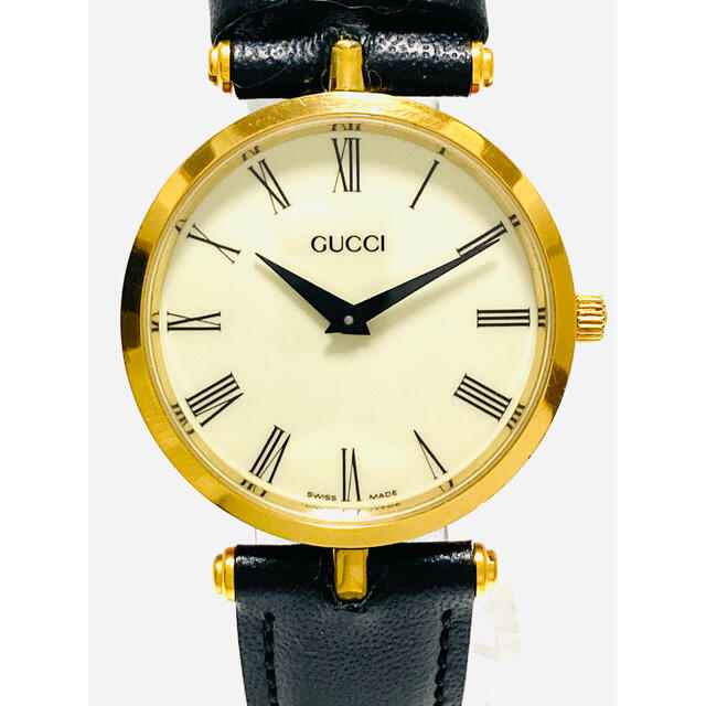 美品! GUCCI 電池&ベルト新品交換済み メンズ腕時計 シェリーライン 美品! GUCCI 電池&ベルト新品交換済み メンズ腕時計 シェリーライン