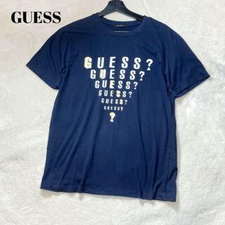 ゲス(GUESS)の【Lサイズ】GUESS ゲス　ネイビー　Tシャツ(Tシャツ(半袖/袖なし))