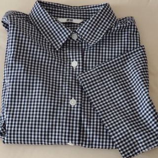 ユニクロ(UNIQLO)の新品❣️コットンチェックシャツ(シャツ/ブラウス(半袖/袖なし))