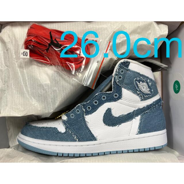 NIKE(ナイキ)の[26.0cm] W AIR JORDAN1 RETRO HI OG DENIM レディースの靴/シューズ(スニーカー)の商品写真