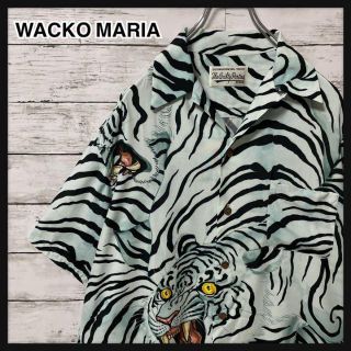 ワコマリア(WACKO MARIA)の【入手困難】ワコマリア☆舐達麻総柄白虎最高デザインミントカラーアロハシャツ美品(シャツ)