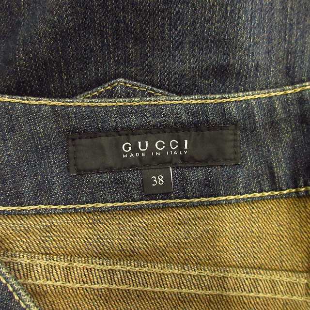 Gucci(グッチ)の美品 グッチ GUCCI シェリーライン デニム タイト スカート ミニ レディースのスカート(ミニスカート)の商品写真