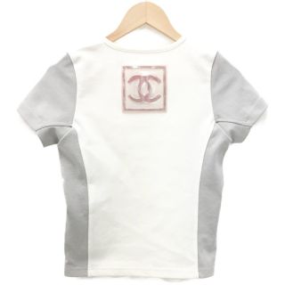 シャネル(CHANEL)の☆☆CHANEL シャネル スポーツライン 半袖Tシャツ B1789 ホワイト×グレー ポリアミド(Tシャツ(半袖/袖なし))