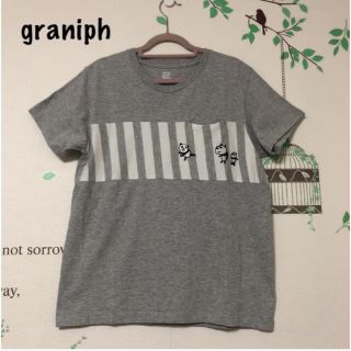 グラニフ(Design Tshirts Store graniph)の🌼最終価格🌼#14 グラニフ パンダ刺繍 ポッケ付きTシャツ(Tシャツ(半袖/袖なし))