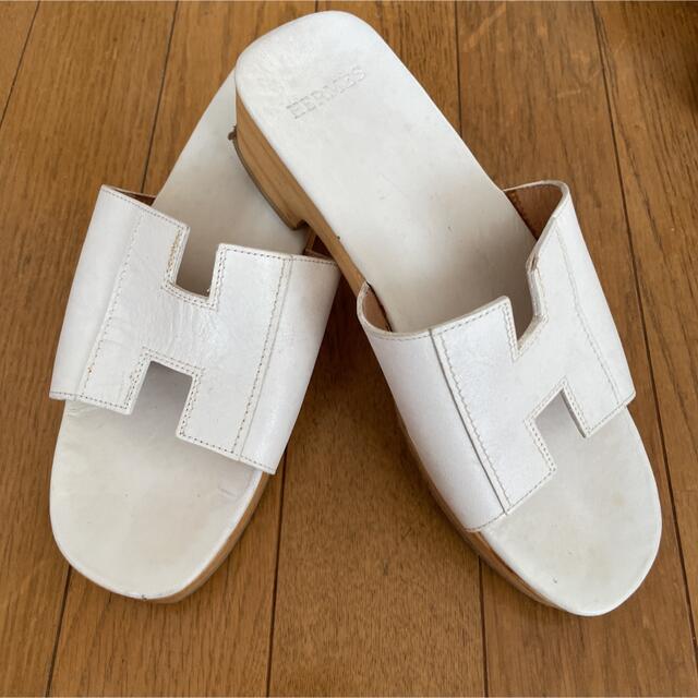 エルメスHロゴサンダル - サンダル