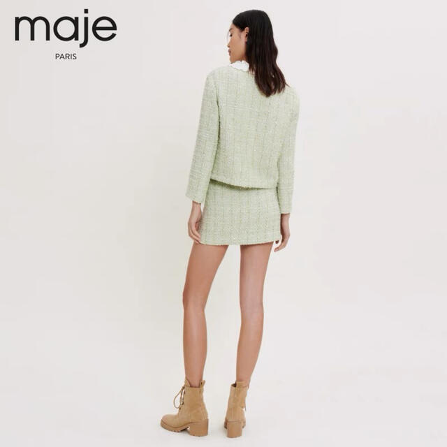 maje - ❤️maje2022新作 新品 グリーンミニスカート 綺麗上品の通販