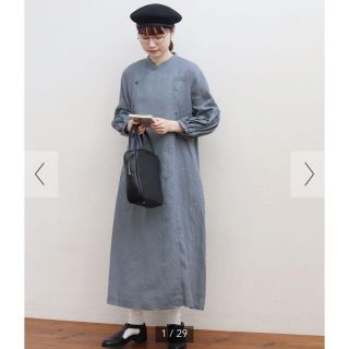 フィグロンドン(fig London)のfiglondon morning LINEN　chinois dress(ロングワンピース/マキシワンピース)