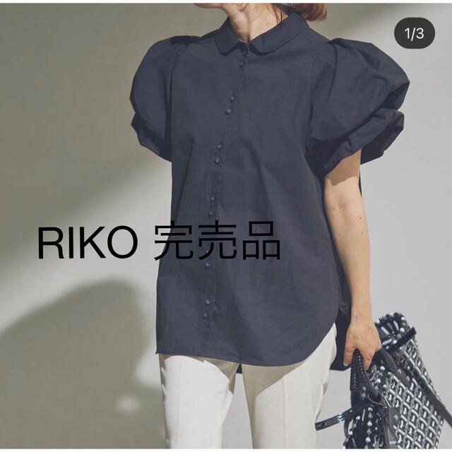RIKO candy blouse 黒糖ブラックトップス