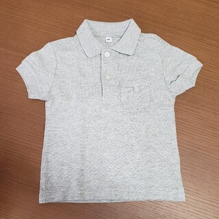 ムジルシリョウヒン(MUJI (無印良品))のMUJI　無印良品　グレー　ポロシャツ　サイズ80(Ｔシャツ)