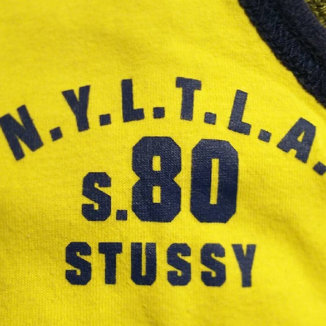 STUSSY(ステューシー)のステューシーKIDSリバーシブルM/5Tサイズ紺色タンクトップ120cm黄色 キッズ/ベビー/マタニティのキッズ服男の子用(90cm~)(Tシャツ/カットソー)の商品写真