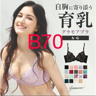 【未使用品】グラモア 育乳ブラ B70 パープル(ブラ)