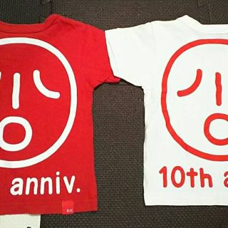 オジコ(OJICO)のオジコ10周年限定モデル2枚組☆OJICO半袖Tシャツ2A赤×白80～90cm(Ｔシャツ)