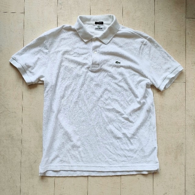 ラコステ パイル生地ポロシャツ 5 XL ホワイト SH801P