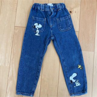 ザラキッズ(ZARA KIDS)の希少 海外 ZARA スヌーピー デニム キッズ 104(パンツ/スパッツ)