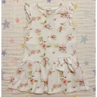 プチバトー(PETIT BATEAU)の☆美品☆プチバトー☆フラワープリントワンピース☆(ワンピース)