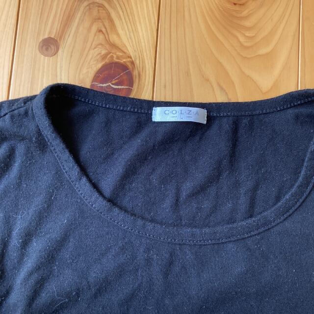 HONEYS(ハニーズ)のTシャツ　ブラック　黒　花 レディースのトップス(Tシャツ(半袖/袖なし))の商品写真
