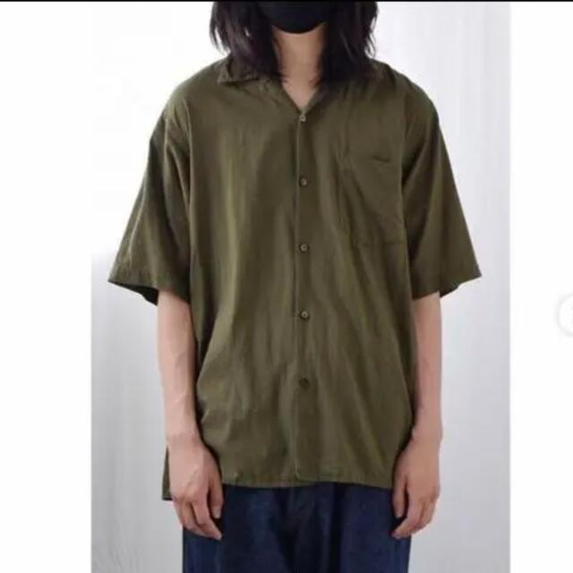 comoli 20ss ベタシャンオープンカラーシャツ Khaki サイズ2